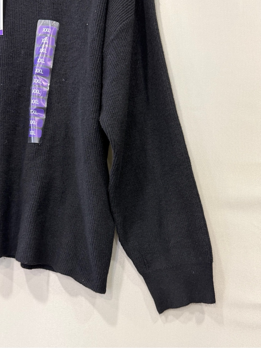 Nine West Black V-Neck Relaxed Knit Sweater - Picture 5 of 6
